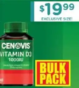 Chemist Warehouse Cenovis vitamin d3 1000iu offer