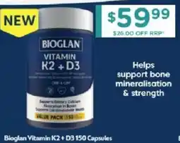Chemist Warehouse Bioglan Vitamin K2 + D3 offer