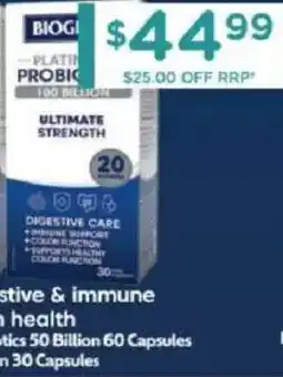 Chemist Warehouse Biogena Probiotics Ultimate Strength offer