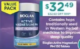 Chemist Warehouse Bioglan Active Magnesium PM Night Formula offer