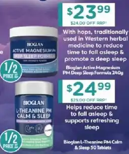 Chemist Warehouse Bioglan Active Magnesium PM Deep Sleep Formula offer