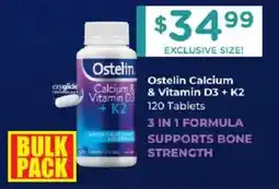 Chemist Warehouse Ostelin Calcium & Vitamin D3 + K2 offer