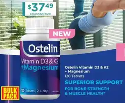 Chemist Warehouse Ostelin Vitamin D3 & K2 + Magnesium offer