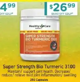 Chemist Warehouse Healthy Care Super Strength Bio Turmeric 3100 offer