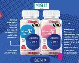 Chemist Warehouse Gen X Gummies Men's Multivitamin Watermelon 60 Pack offer