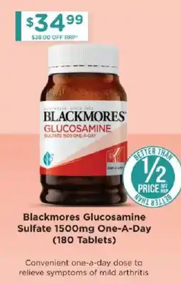 Chemist Warehouse Blackmores Glucosamine Sulfate 1500mg One-A-Day offer