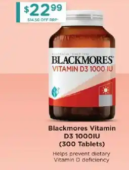 Chemist Warehouse Blackmores Vitamin D3 1000IU offer