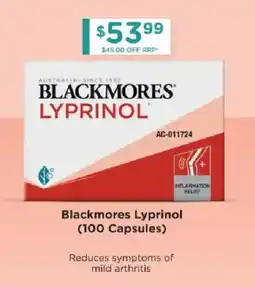 Chemist Warehouse Blackmores Lyprinol offer