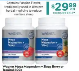 Chemist Warehouse Wagner Mega Magnesium + Sleep Berry or Tropical offer
