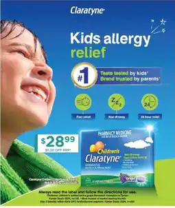 Chemist Warehouse Claratyne Children's Hayfever & Allergy Relie offer