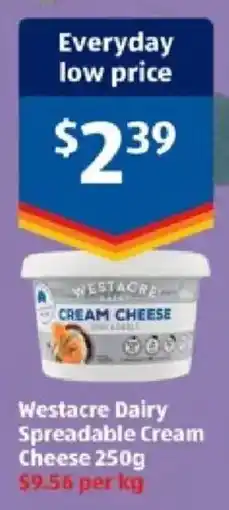 ALDI Westacre Dairy Spreadable Cream Cheese offer
