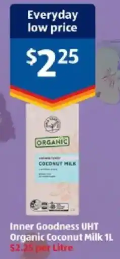 ALDI Inner Goodness UHT Organic Coconut Milk offer