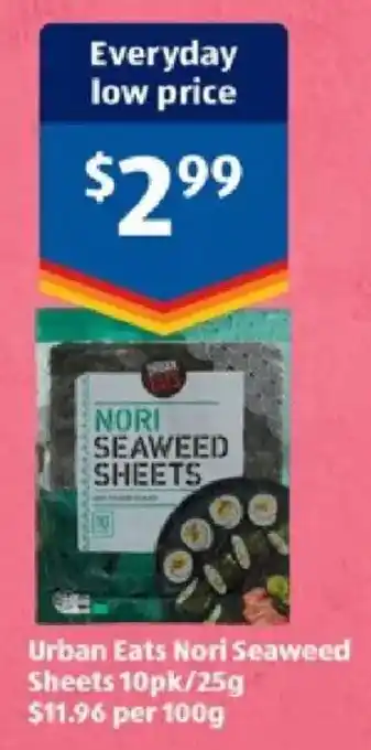 Urban Eats Nori Seaweed Sheets