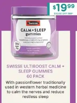 Chemist Warehouse Swisse Ultiboost Calm + Sleep Gummies offer