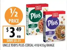 Supabarn Uncle Tobys Plus Cereal offer