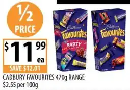 Supabarn Cadbury Favourites offer