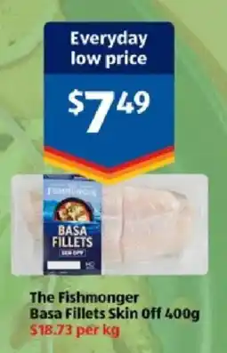 ALDI The Fishmonger Basa Fillets Skin Off offer