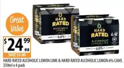 Supabarn Hard Rated Alcoholic Lemon Lime & Hard Rated Alcoholic Lemon offer