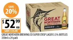 Supabarn Great Northern Brewing Co Super Crisp Lager offer