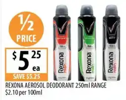 Supabarn Rexona Aerosol Deodorant offer