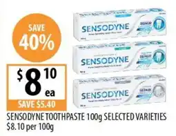 Supabarn Sensodyne toothpaste selected varieties offer