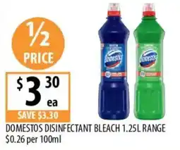 Supabarn Domestos Disinfectant Bleach offer