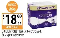 Supabarn Quilton Toilet Paper 3-Ply offer