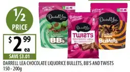 Supabarn Darrell Lea Chocolate Liquorice Bullets, BB's and Twists offer