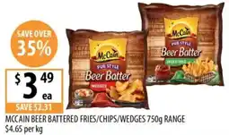 Supabarn McCain Beer Battered Fries/Chips/Wedges offer