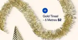 BIG W Gold Tinsel offer