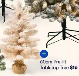 BIG W 60cm Pre-lit Tabletop Tree offer