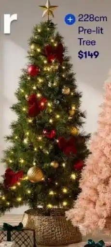 BIG W 228cm Pre-lit Tree offer