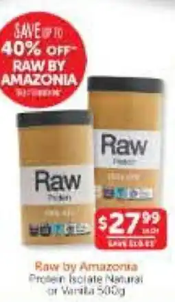WHOLELIFE Raw by Amazonia Protein Isolate Natural offer