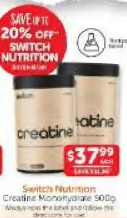 WHOLELIFE Switch Nutrition Creatine Monohydrate offer