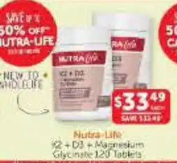 WHOLELIFE Nutra-Life i2 + D3 + Magnesium Glycinate 120 Tablets offer