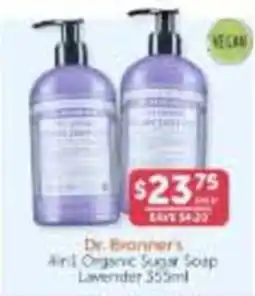 WHOLELIFE Dr. Bronners Airl Organic Sugar Soap Lavender offer