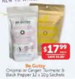 WHOLELIFE Be Gutsy Original or Ginger Turmeric & Black Pepper offer