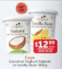 WHOLELIFE Coyo Coconut Yoghurt Natural or Vanilla Bean offer
