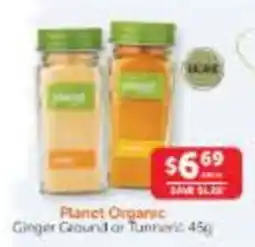 WHOLELIFE Planet Organic Ginger Ground or Turmeric offer