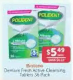 WHOLELIFE Biotene Denture Fresh Active Cleaning Tablets offer
