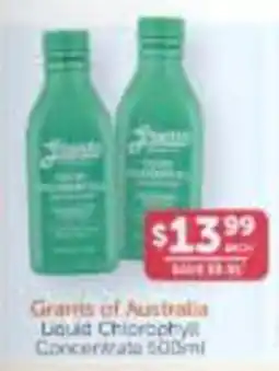 WHOLELIFE Grants of Australia Liquid Chlorophyll Concentrate offer