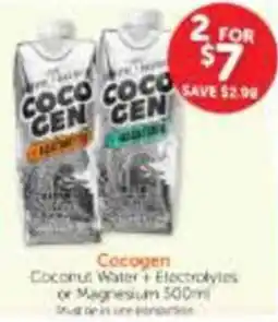 WHOLELIFE Cocogen Coconut Water + Electrolytes offer