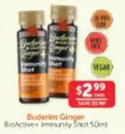 WHOLELIFE Buderim Ginger BioActive+ Immunity Shot offer