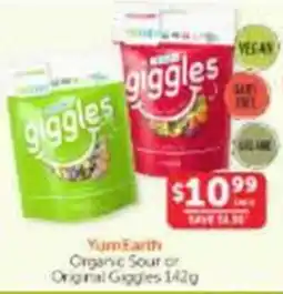 WHOLELIFE YumEarth Organic Sour or Original Giggles offer