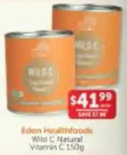 WHOLELIFE Eden Healthfoods Wild C Natural Vitamin C offer