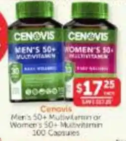 WHOLELIFE Cenovis Men's 50+ Multivitamin or Women's 50+ Multivitamin offer