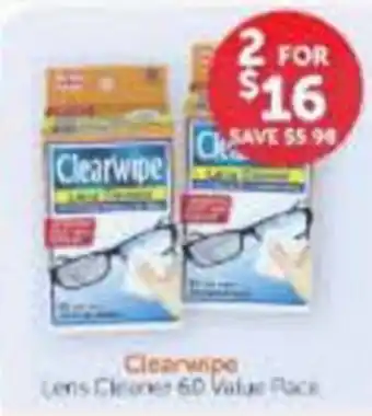 Clearwipe Lens Cleaner 60 Value Pack