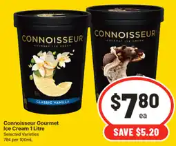 IGA Connoisseur Gourmet Ice Cream offer