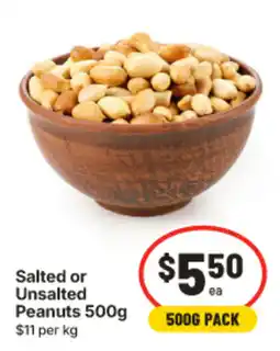 IGA Salted or Unsalted Peanuts offer