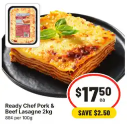 IGA Ready Chef Pork & Beef Lasagne offer